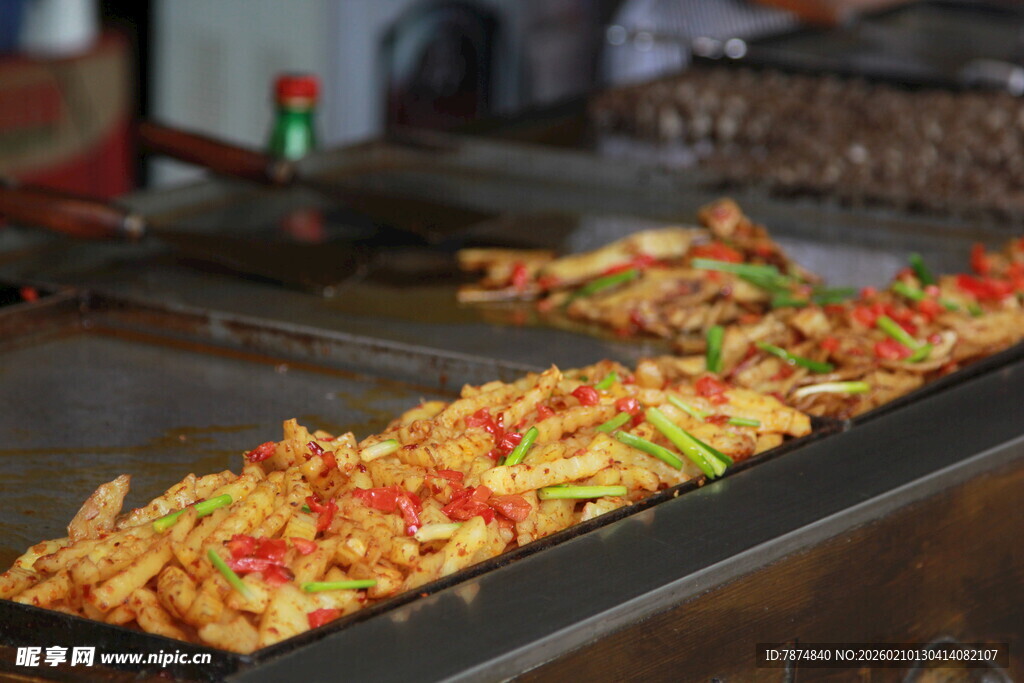 美味铁板烧烤食材诱人