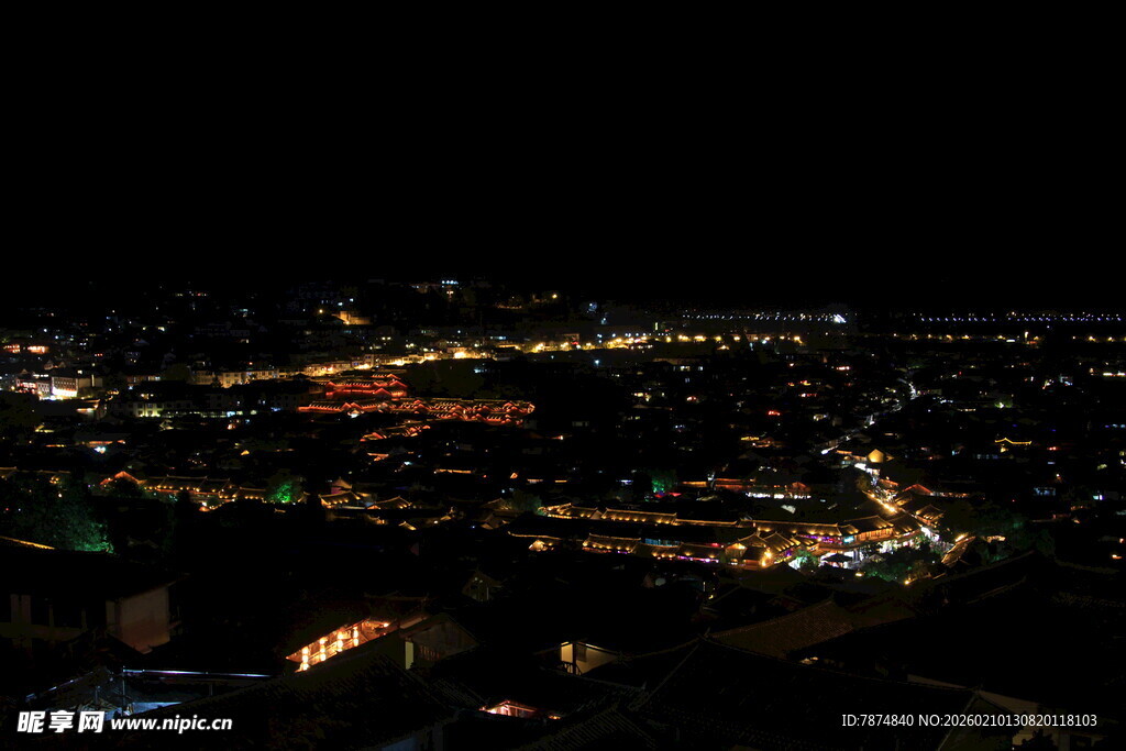 城市夜景灯光璀璨迷人