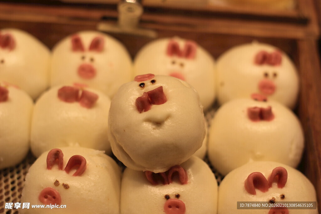 可爱小兔造型的精美面点