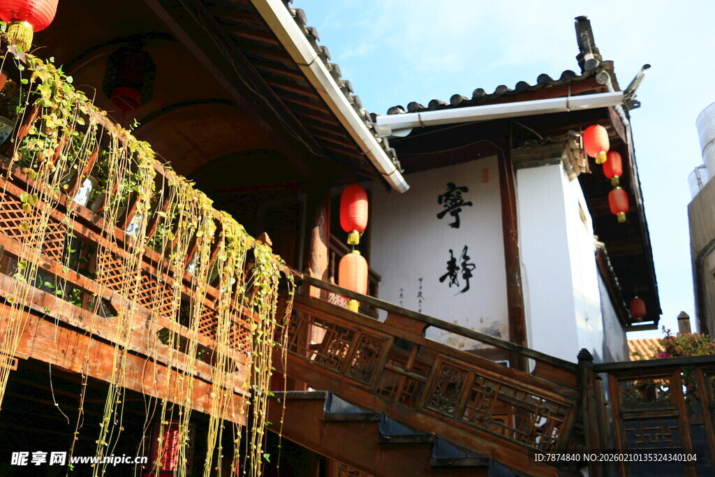 古雅中式庭院建筑景致