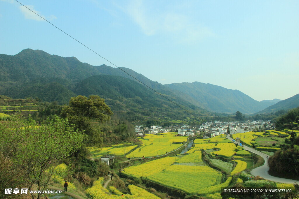 婺源山间田园美景