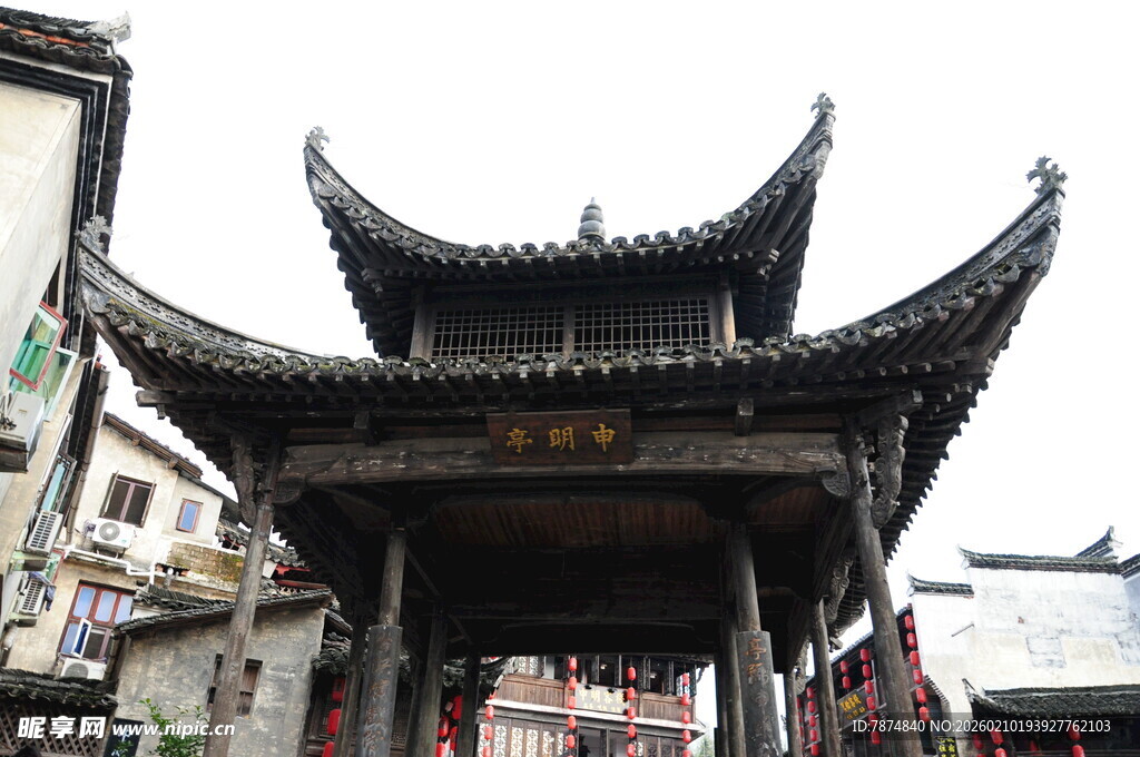 婺源古色古香中式建筑景观