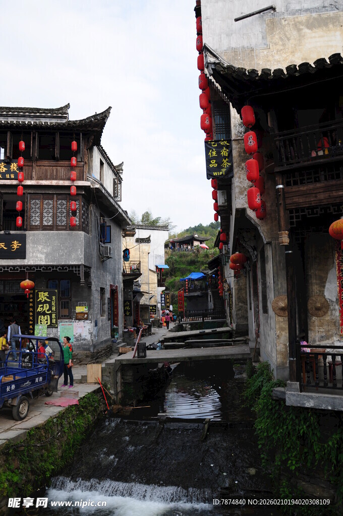 婺源古巷水乡 中式建筑韵味浓