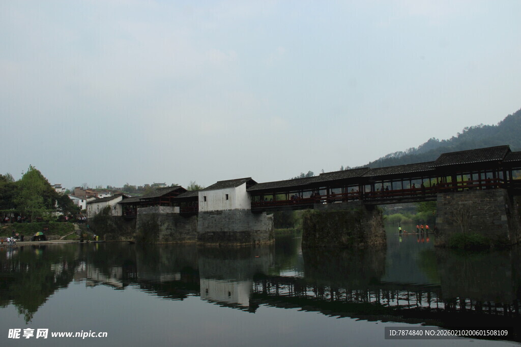 婺源江南水乡廊桥风景