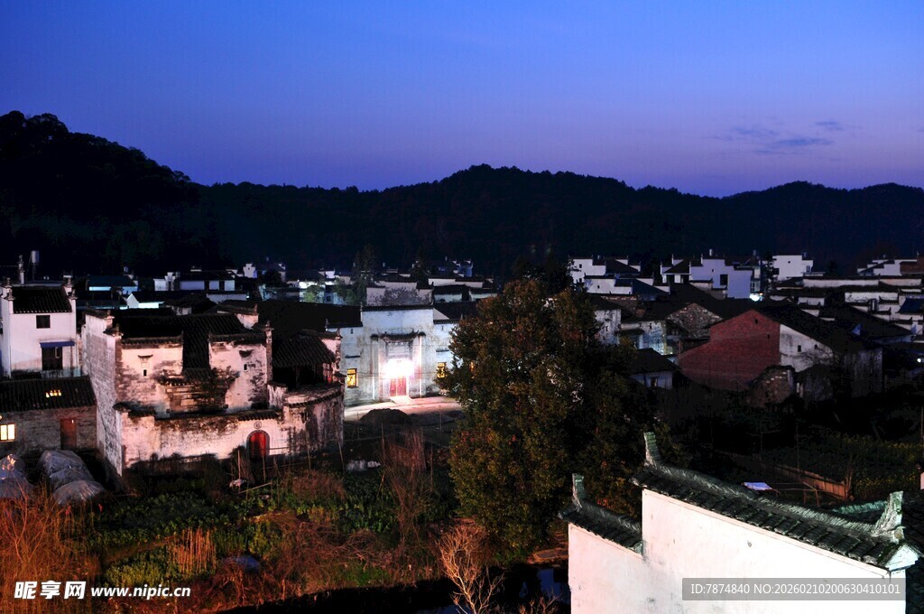 婺源山村暮色美景