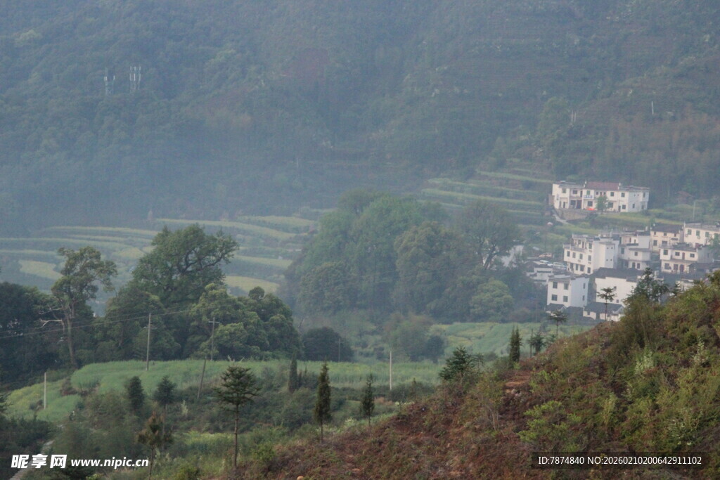 婺源婺源山间村落美景