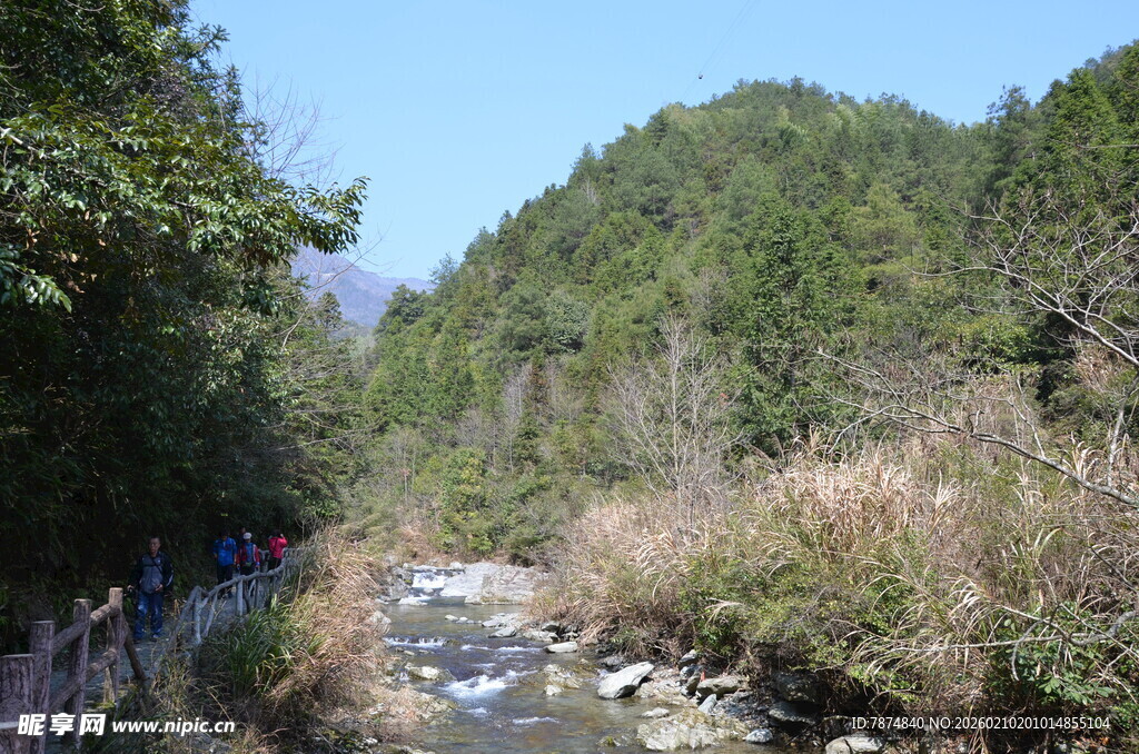 婺源山间溪流景色