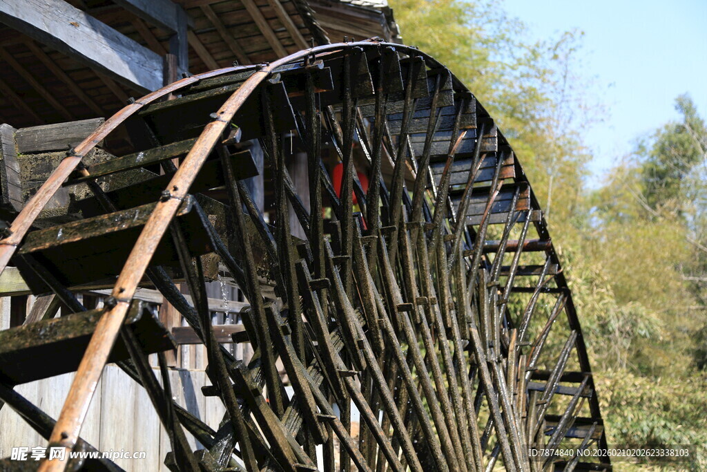 婺源古老水车 传统水利设施