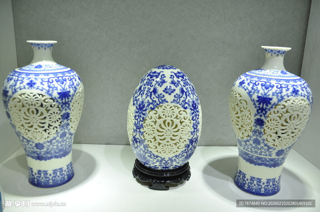 婺源青花瓷瓶 精美中式装饰摆件