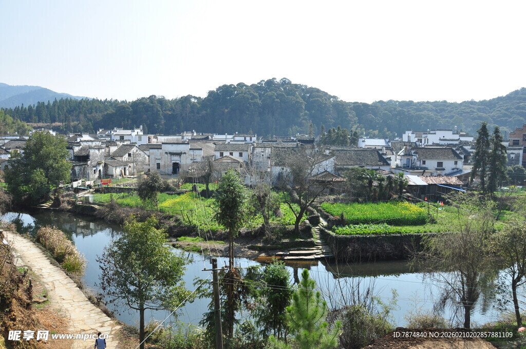 婺源江南水乡田园村落美景