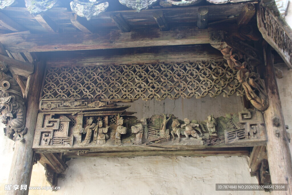 婺源古建木雕装饰细节