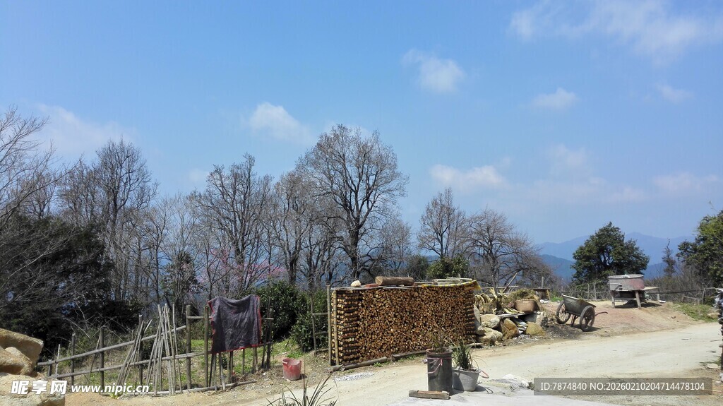 婺源冬日户外荒凉场景