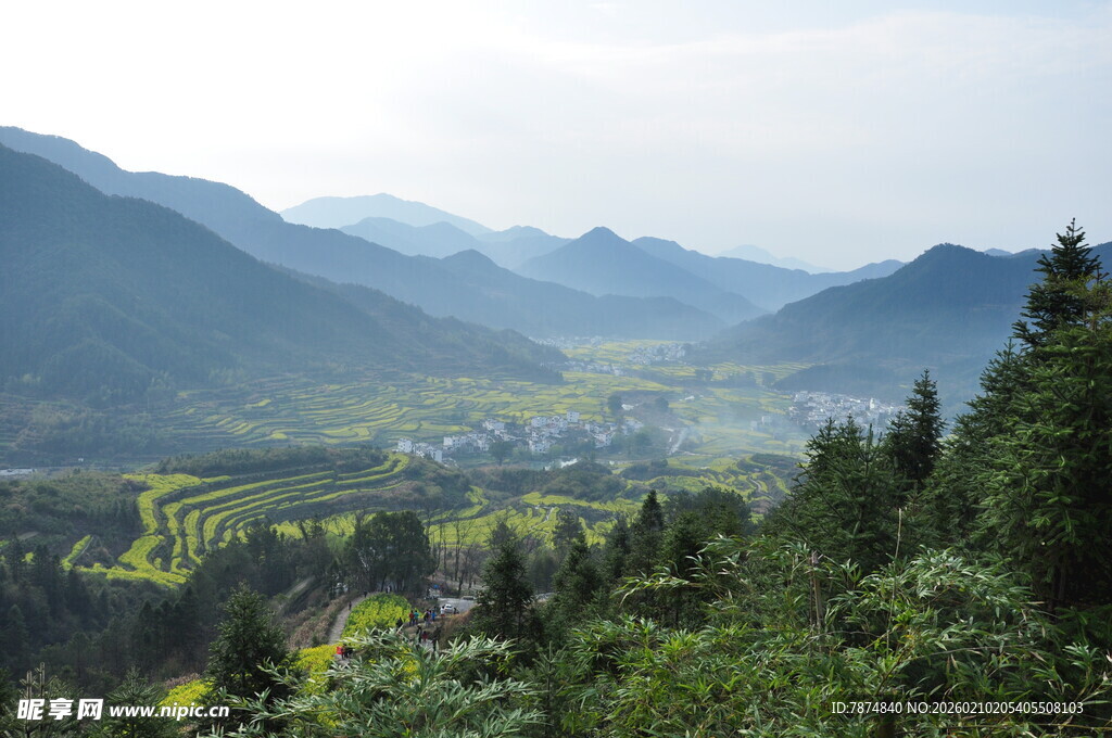 婺源山间绿野风光 景色宜人