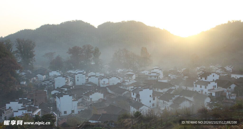 婺源山村晨曦美景