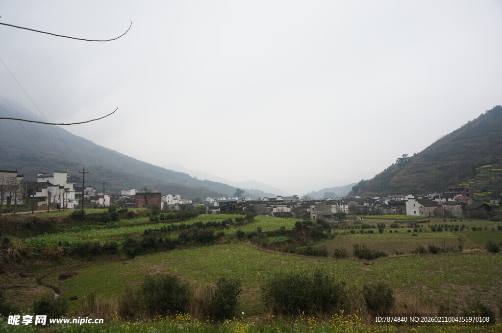 婺源山间绿野乡村景致