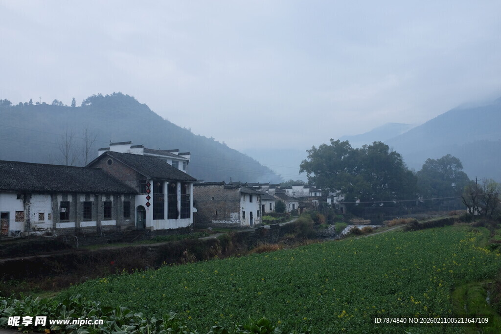 婺源乡村田园风光 宁静村落