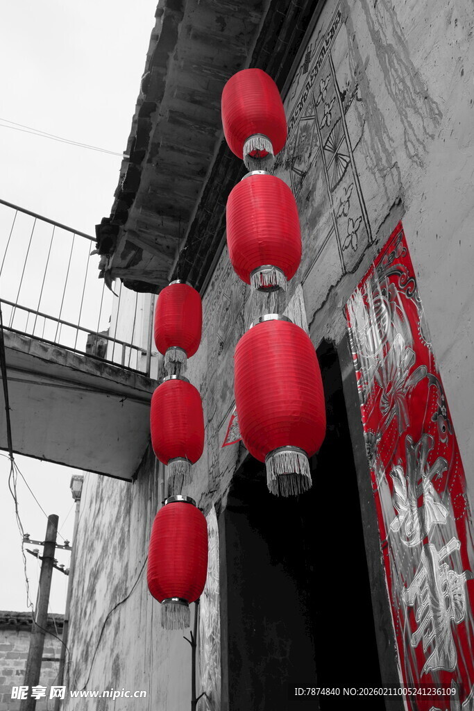 婺源古巷红灯笼 尽显中式韵味