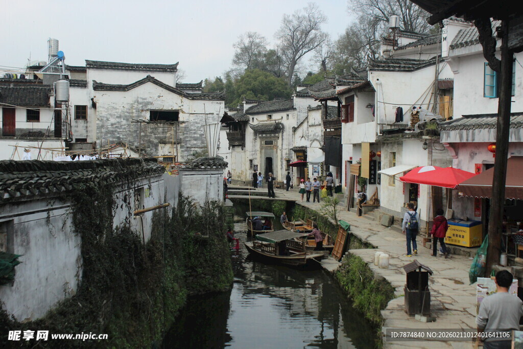 婺源江南水乡古村风景