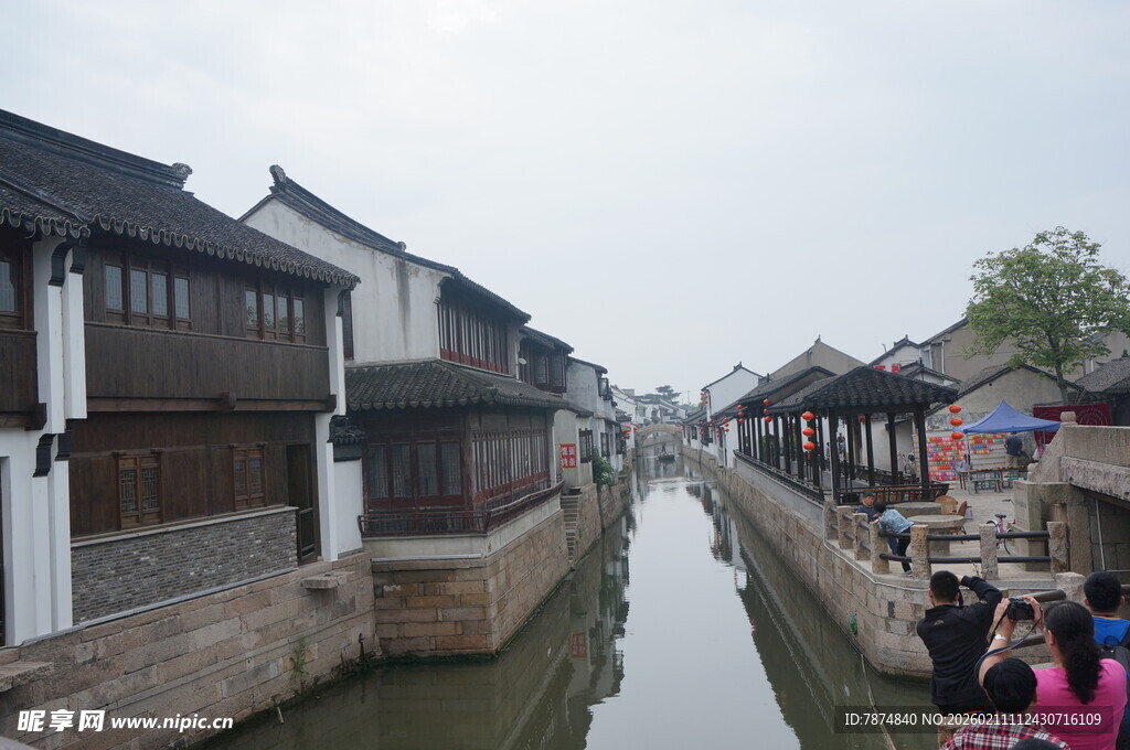 江南水乡古镇河道风景