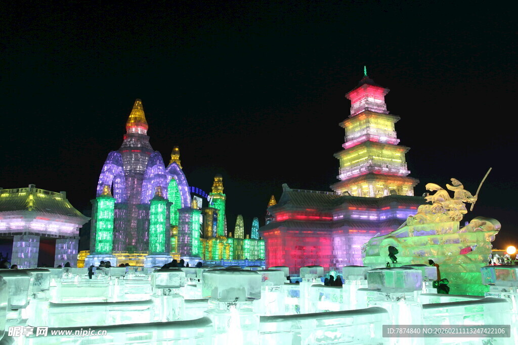 梦幻冰灯夜景
