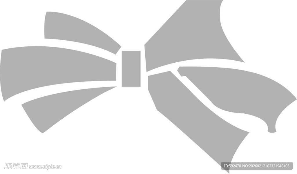 简约灰色蝴蝶结图案