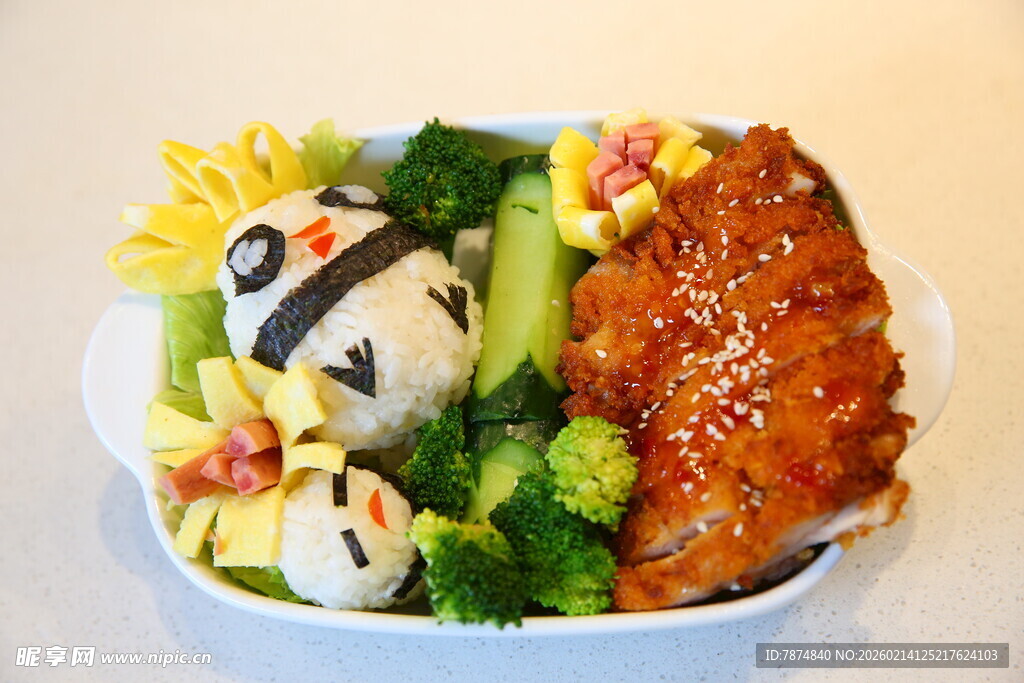 可爱造型的美味便当