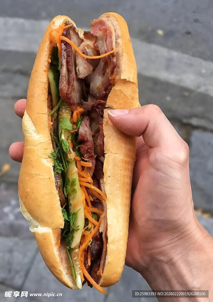 牛肉蔬菜三明治