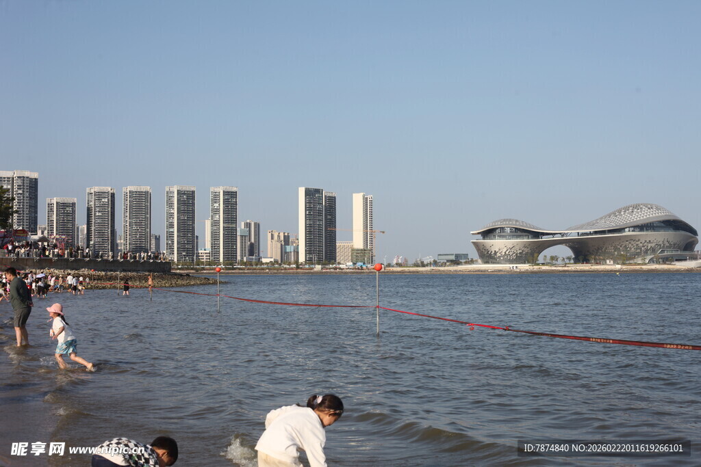 海滨城市的休闲美好时光