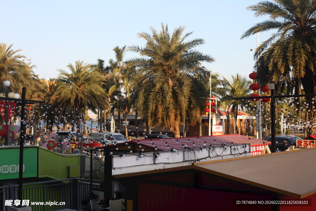 热闹的户外休闲游乐场景