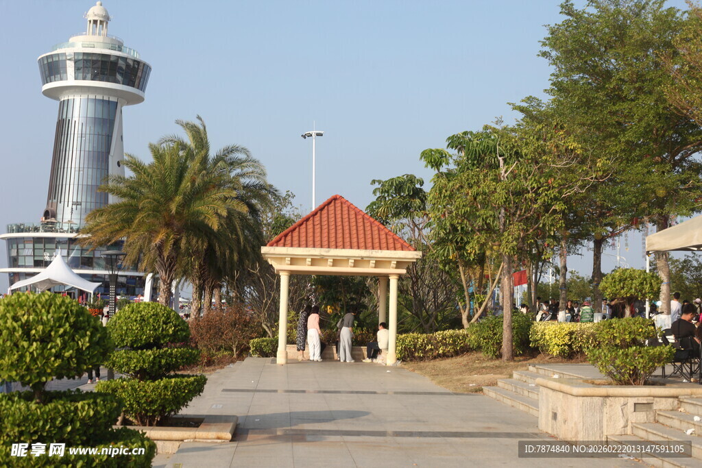 海滨公园休闲景致