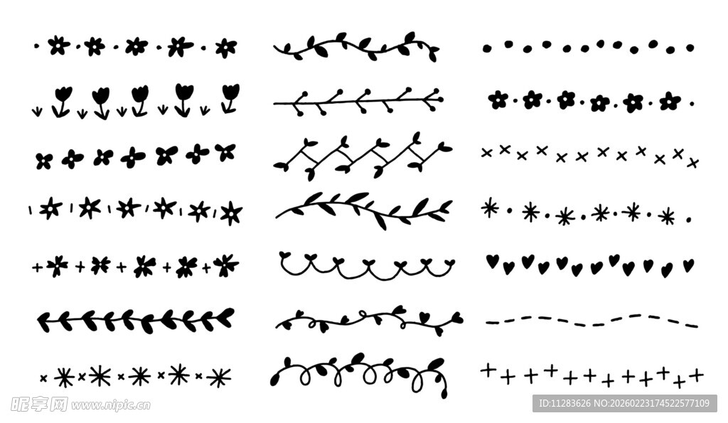 多样手绘线条图案素材