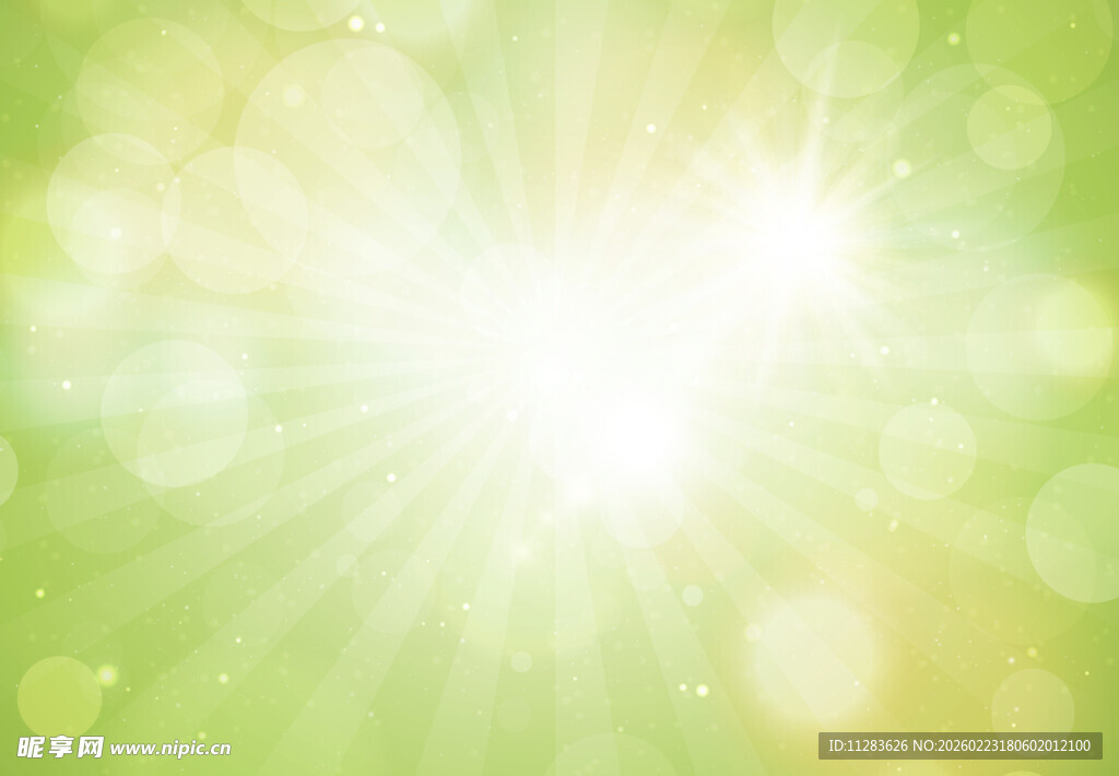 绿色光斑梦幻背景图