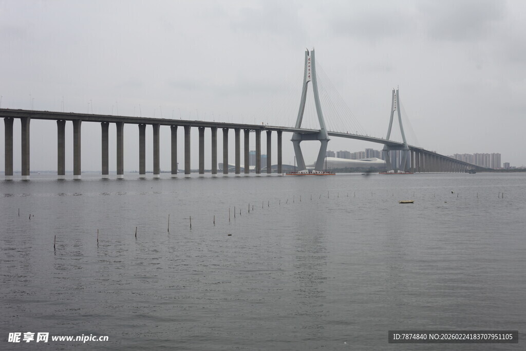 跨海大桥横跨海面
