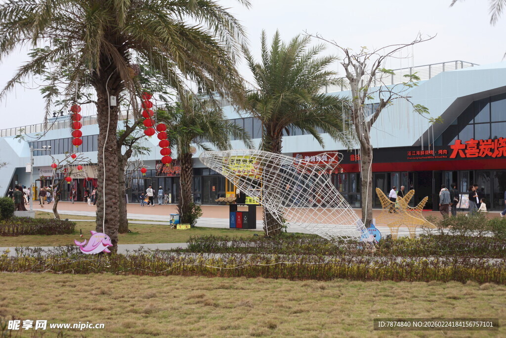 户外休闲广场场景