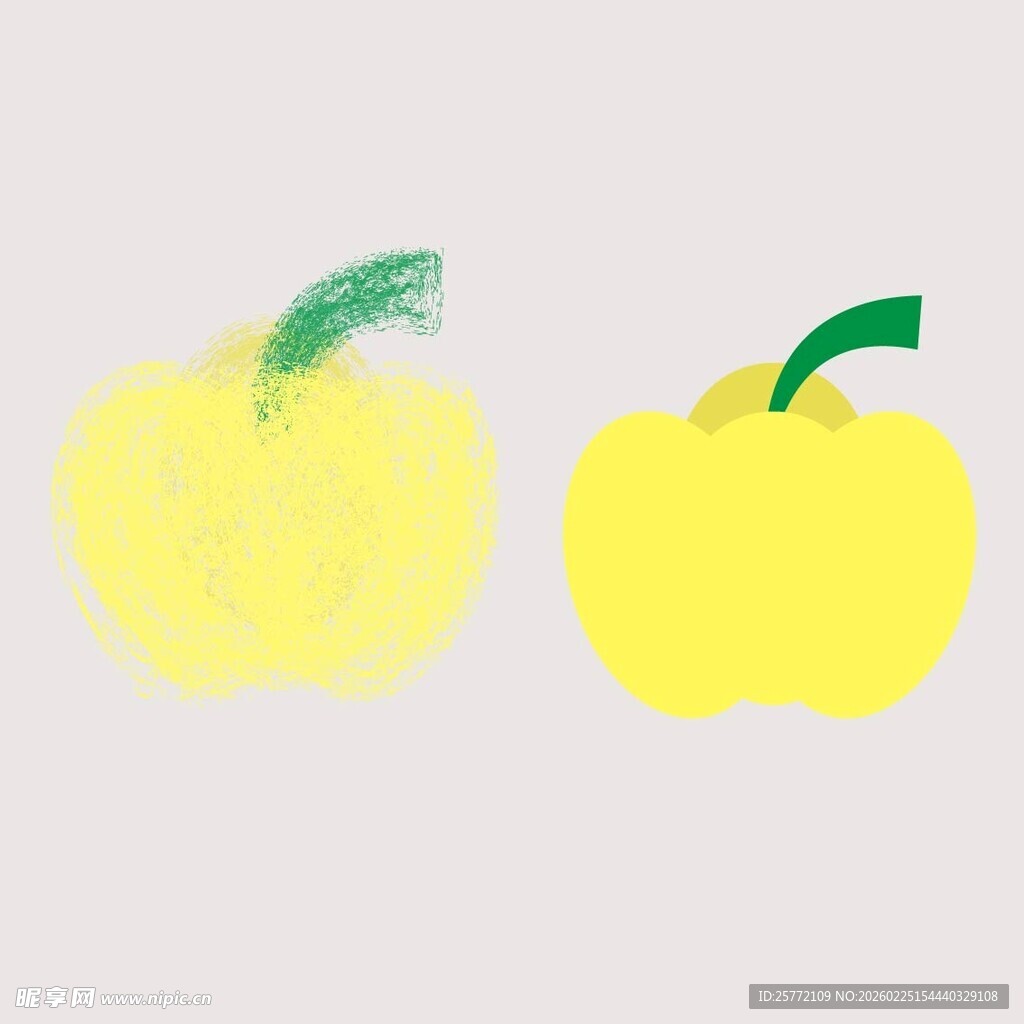 手绘黄色小南瓜图案