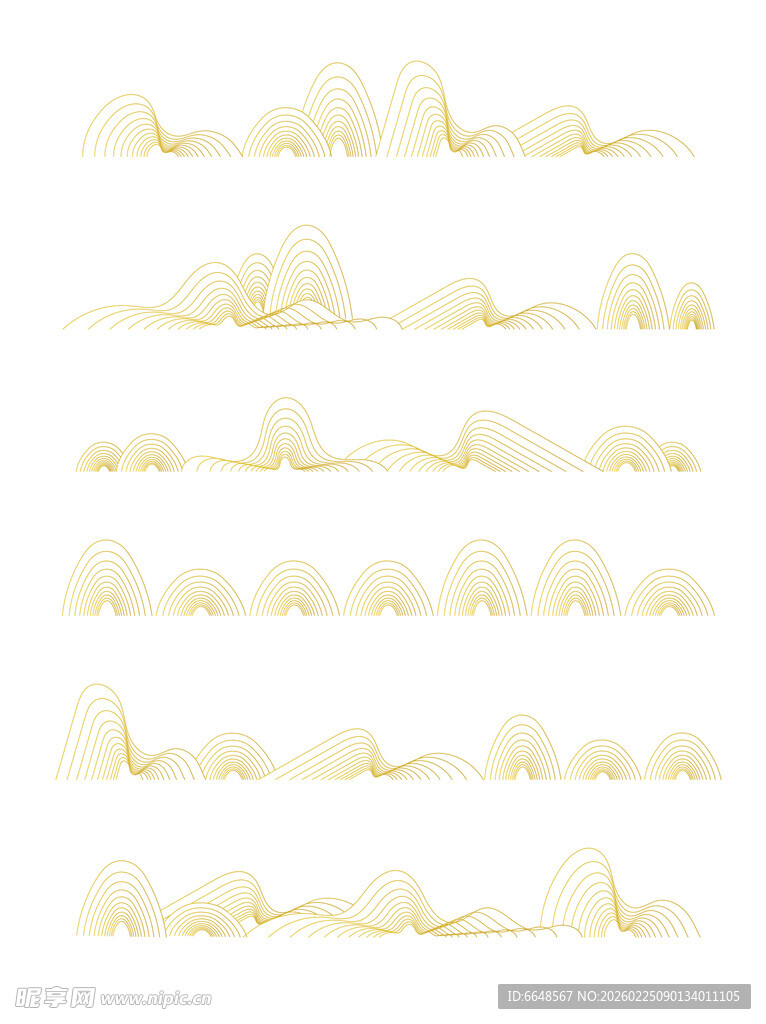 中式山水祥云花纹