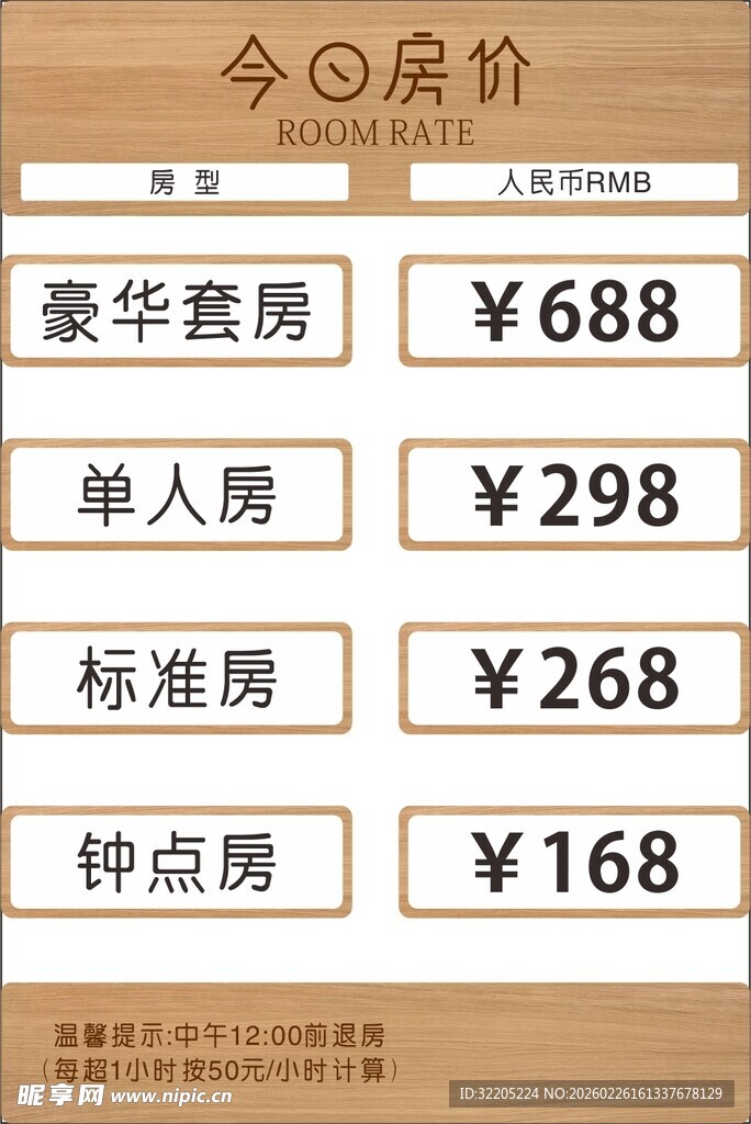 今日房价表