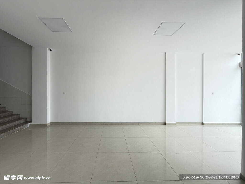 空旷简约室内空间场景