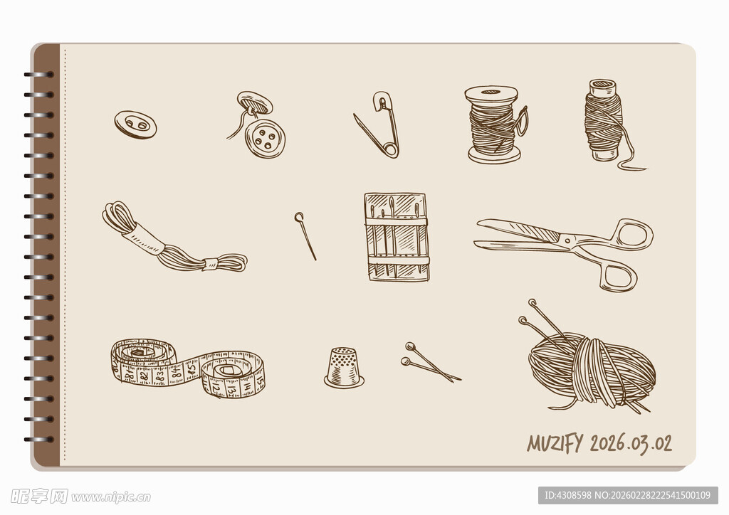 线圈本 15款入缝纫元素