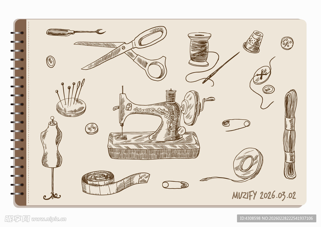 线圈本 17款入缝纫元素