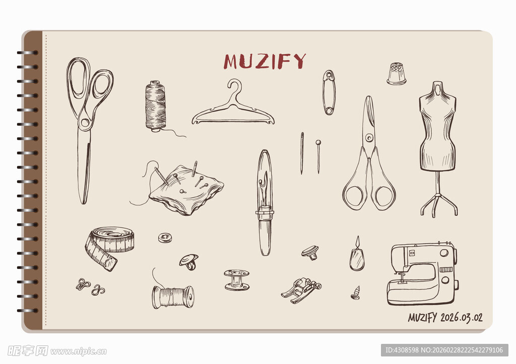 线圈本 22款入缝纫元素