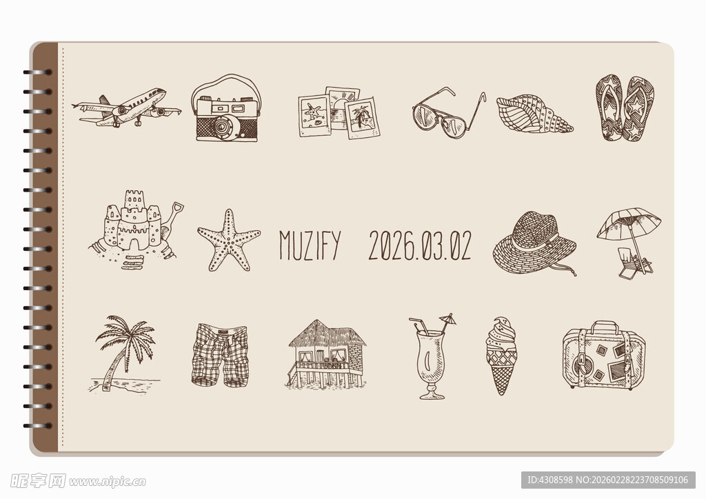 线圈本 16款入度假小物