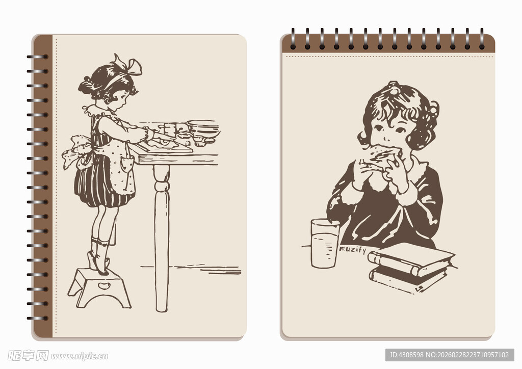 线圈本 厨房的女孩