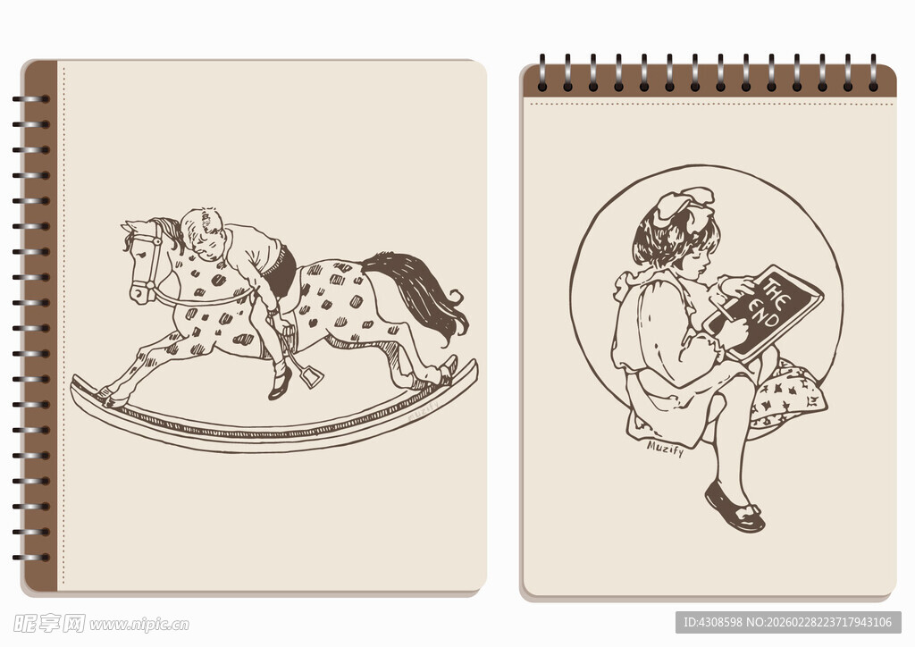 线圈本 阅读的女孩