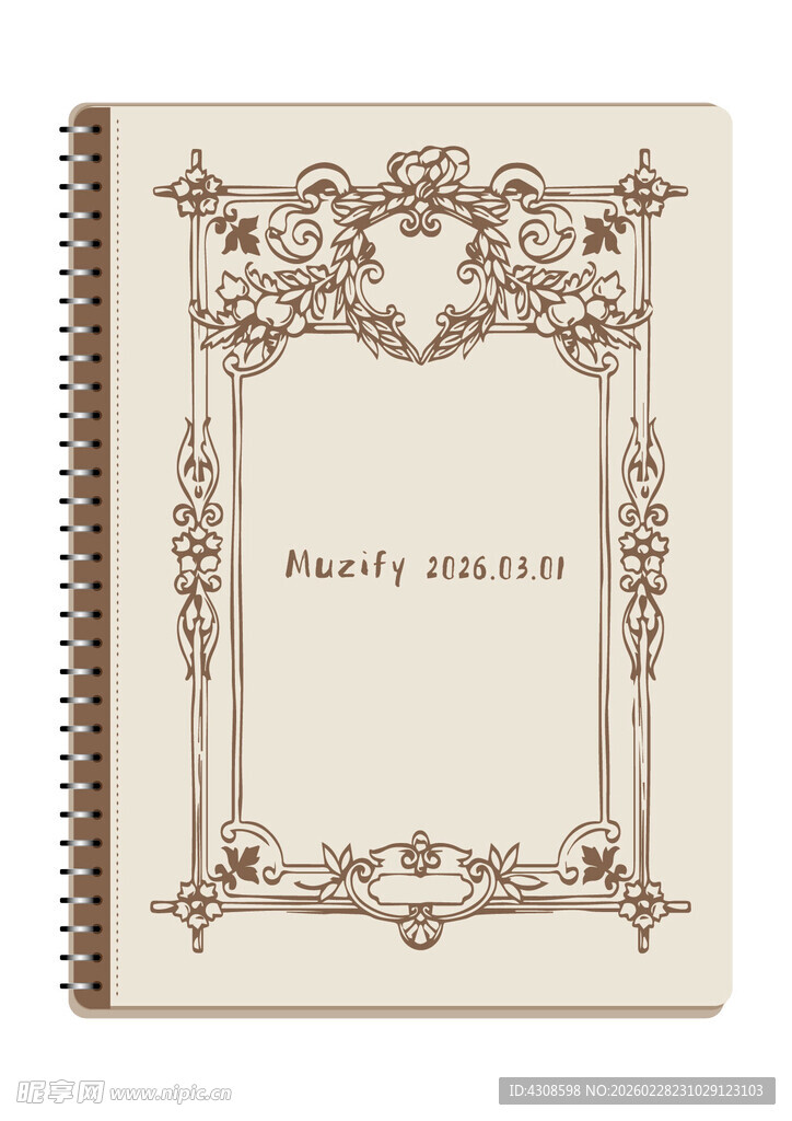 线圈本 复古边框