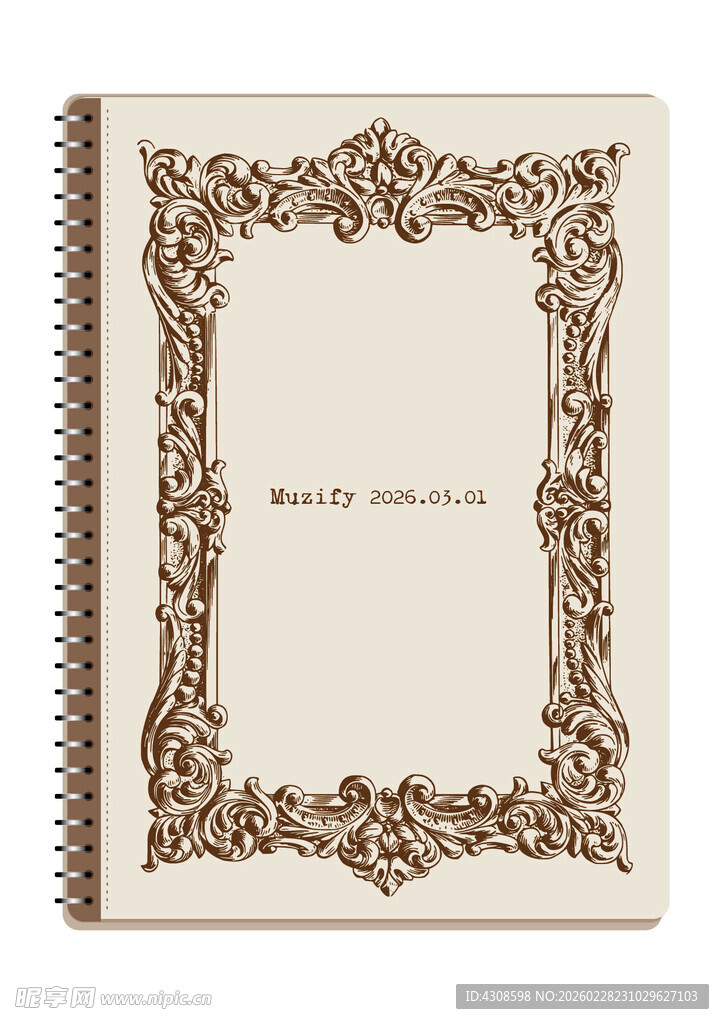 线圈本 复古欧式边框