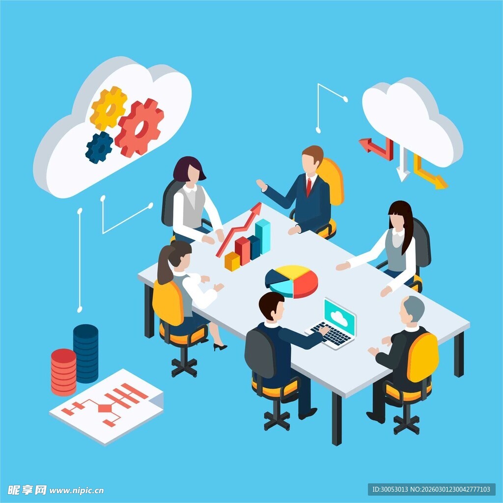 团队云端办公协作场景插图