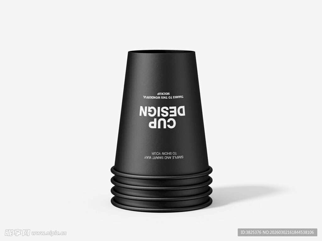 黑色一次性纸杯展示样机