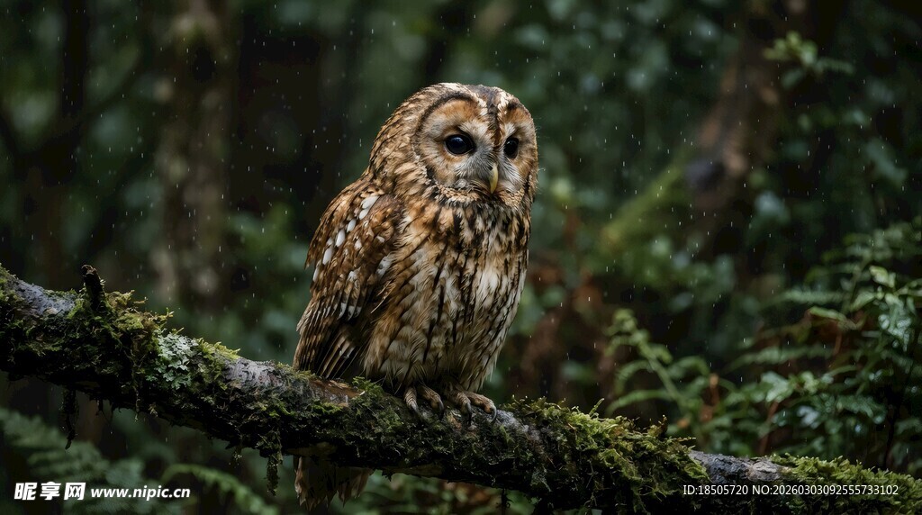 树枝上的猫头鹰