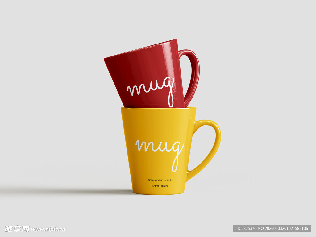 双色陶瓷马克杯设计样机展示